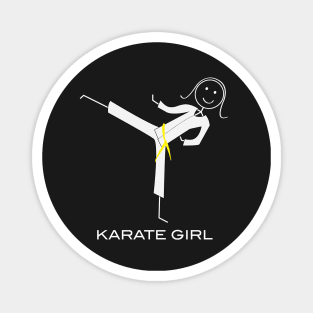 Funny Womens Yellow Belt Karate Magnet